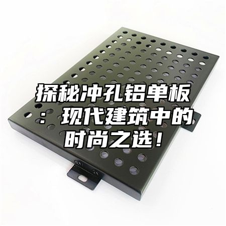 探秘冲孔铝单板：现代建筑中的时尚之选！