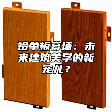 铝单板幕墙：未来建筑美学的新宠儿？