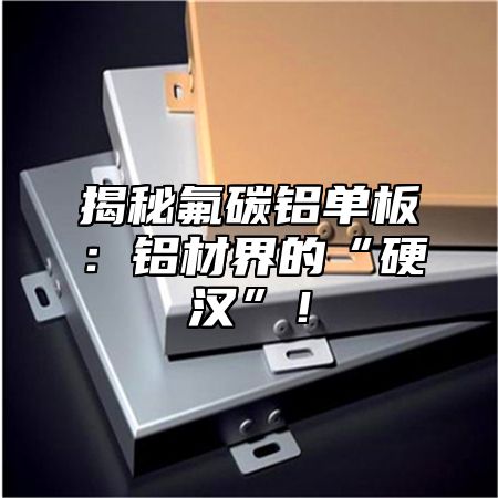揭秘氟碳铝单板：铝材界的“硬汉”！