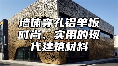 墙体穿孔铝单板时尚、实用的现代建筑材料