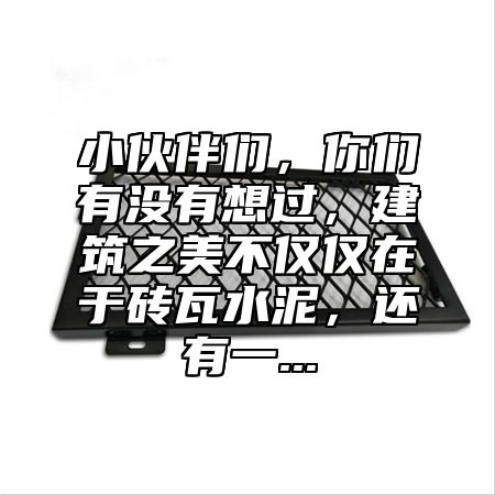 小伙伴们，你们有没有想过，建筑之美不仅仅在于砖瓦水泥，还有一...