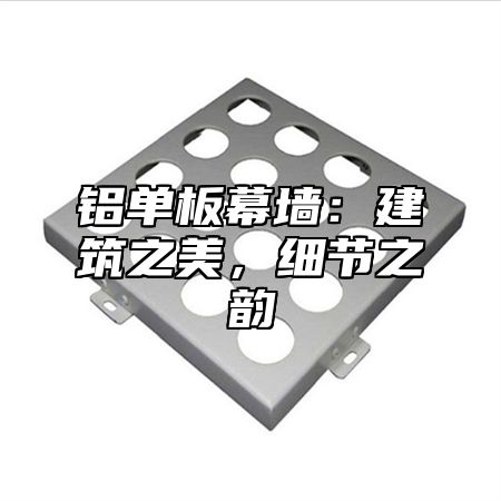 铝单板幕墙：建筑之美，细节之韵