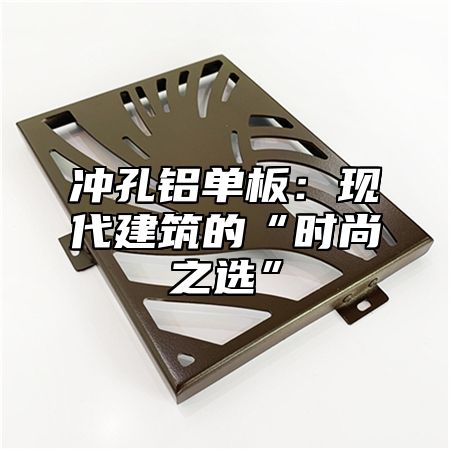 冲孔铝单板：现代建筑的“时尚之选”