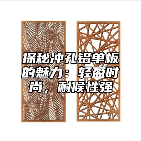 探秘冲孔铝单板的魅力：轻盈时尚，耐候性强