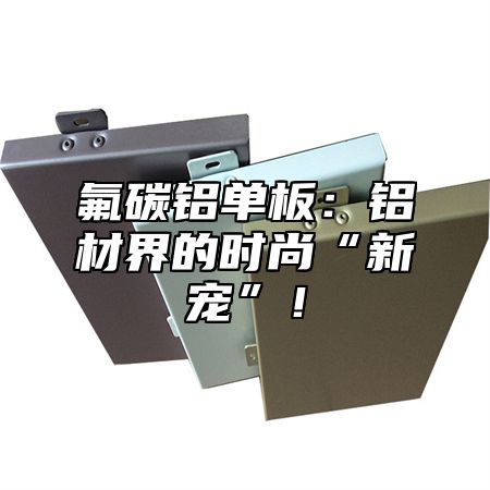 氟碳铝单板：铝材界的时尚“新宠”！
