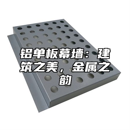 铝单板幕墙：建筑之美，金属之韵