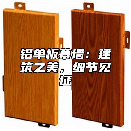 铝单板幕墙：建筑之美，细节见证